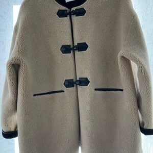 Rebecca Minkoff Cream Teddy Jacket with Black Accents